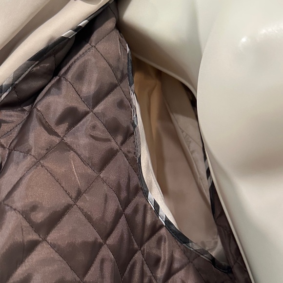 London Fog Beige Double-Breasted Water Resistant Trench Coat - Picture 9 of 16